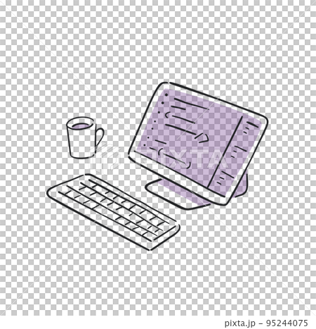 台式電腦手繪插畫 95244075