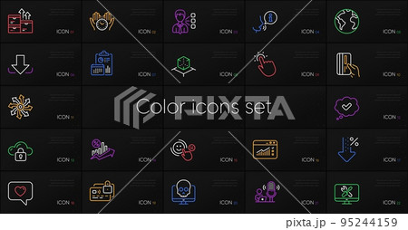 Set of Wholesale goods, Love message and Low percent line icons. Include Card, Approved, Third party icons. Payment card, Customer satisfaction, Cloud protection web elements. Vector 95244159
