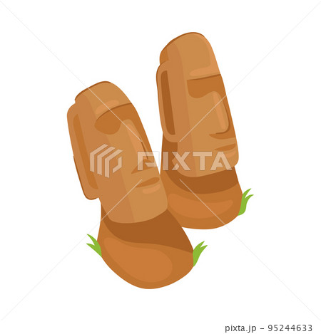 Isometric Moai Statues Isometric Moai Statues 95244633