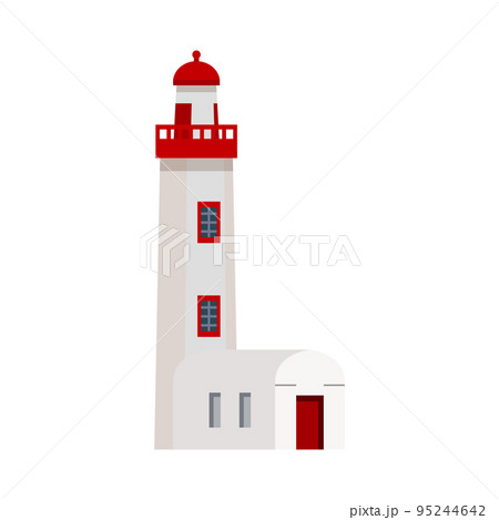 Lighthouse Flat Illustration 95244642