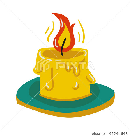Flat Candle Illustration 95244643