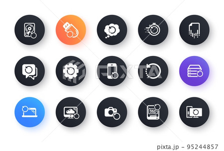 Recovery icons. Backup, Restore data and...のイラスト素材 [95244857] - PIXTA