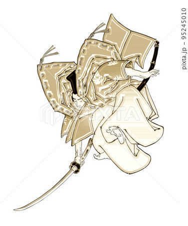 浮世絵 刀を振る人 その2 ゴールドバージョン 浮世絵 刀を振る人 その2 ゴールドバージョン 95245010