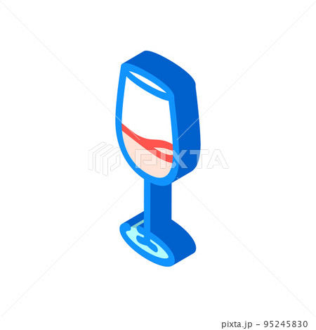 goblet wine glass isometric icon vector illustration goblet wine glass isometric icon vector illustration 95245830