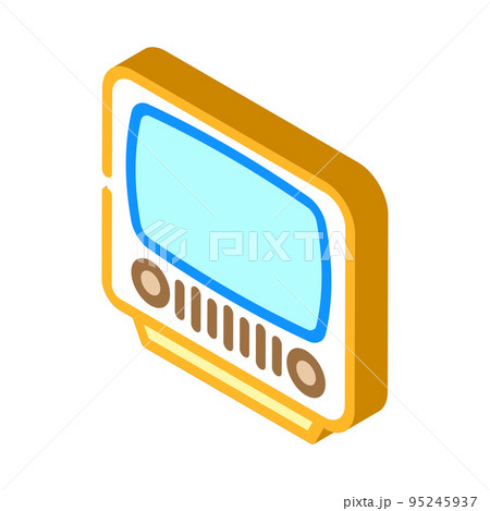 television old gadget isometric icon vector illustration 95245937