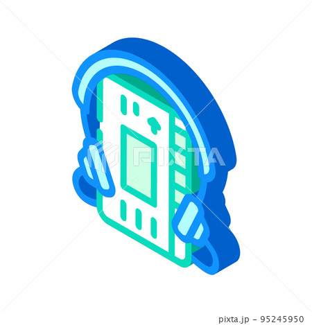 cassette audio player isometric icon vector illustration 95245950