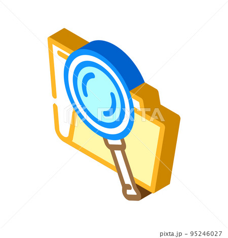search folder isometric icon vector illustration 95246027