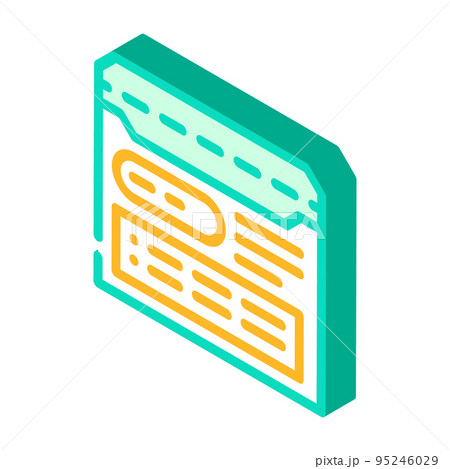 job folder isometric icon vector illustration 95246029