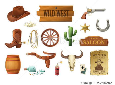 Wild West Cartoon Set Wild West Cartoon Set 95246202