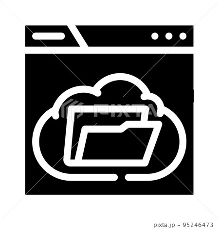 web folder glyph icon vector illustration web folder glyph icon vector illustration 95246473