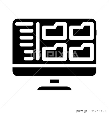 browse folder glyph icon vector illustration 95246496