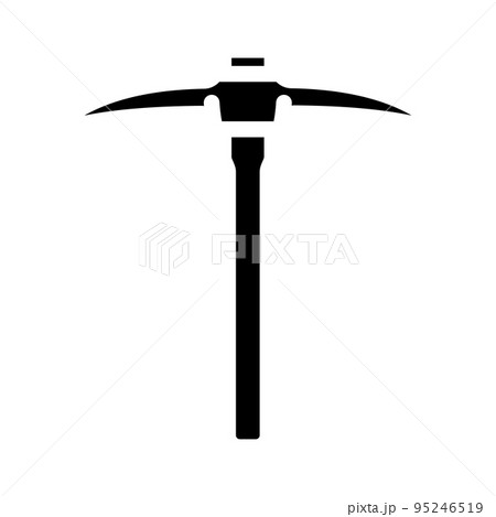 miner axe hatchet glyph icon vector illustration 95246519