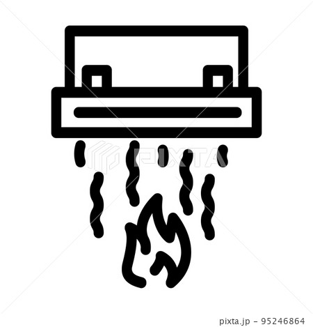 smoke filtration line icon vector illustration 95246864