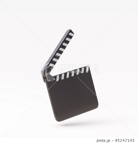 3d Realistic cinema clapper board. Vector illustration. 3d Realistic cinema clapper board. Vector illustration. 95247143