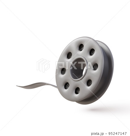 3d realistic Film reels on a white  background. Vector illustration. 95247147