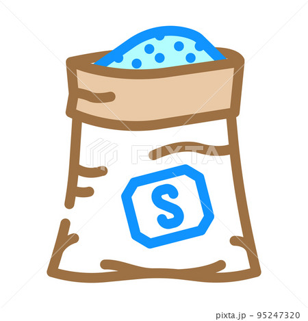 bag salt color icon vector illustration 95247320