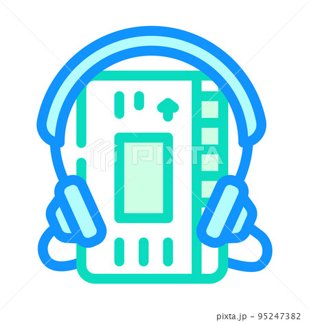 cassette audio player color icon vector illustration 95247382