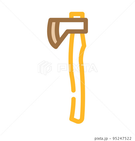 hudson bay axe hatchet color icon vector illustration 95247522
