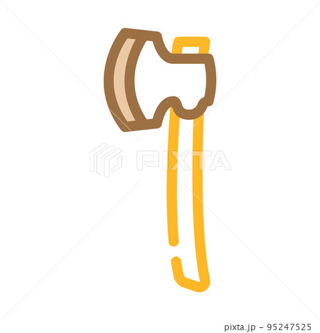 broad axe hatchet color icon vector illustration 95247525