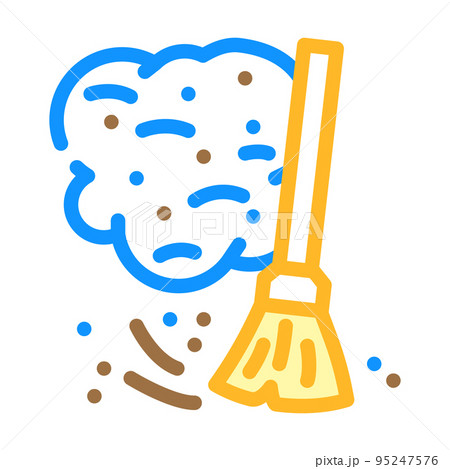 dust home color icon vector illustration 95247576