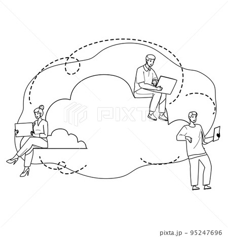 Cloud Sync Electronic Device With Storage Vector Cloud Sync Electronic Device With Storage Vector 95247696