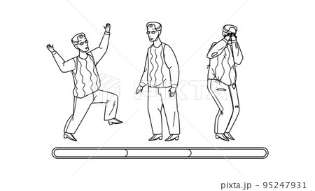 Grandfather Mood Laugh, Smile And Unhappy Vector 95247931