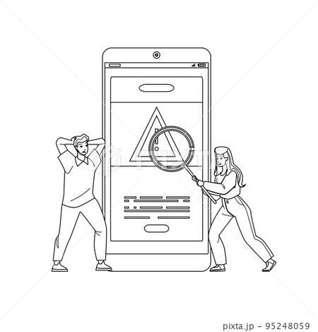Error Warning Smartphone Operating System Vector Error Warning Smartphone Operating System Vector 95248059