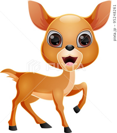 Cute little deer on white background Cute little deer on white background 95248261