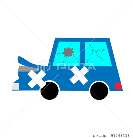 交通事故にあった車。事故車。 交通事故にあった車。事故車。 95248533