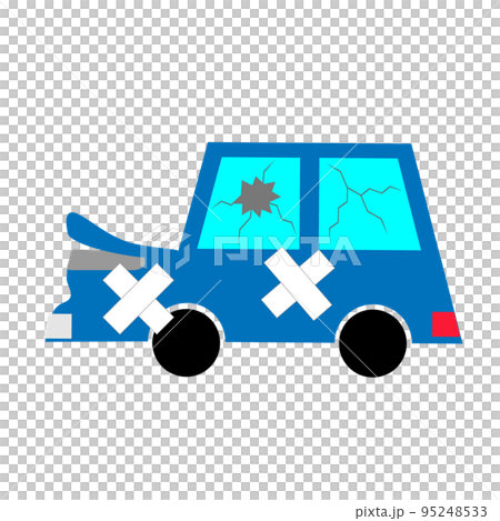 交通事故にあった車。事故車。 交通事故にあった車。事故車。 95248533