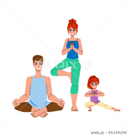 family yoga vector family yoga vector 95249200