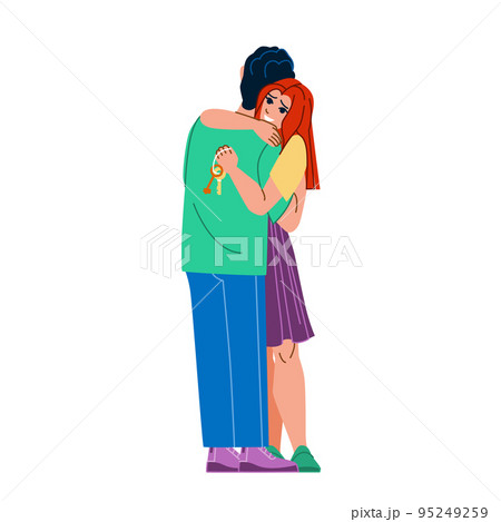 couple new home vector 95249259
