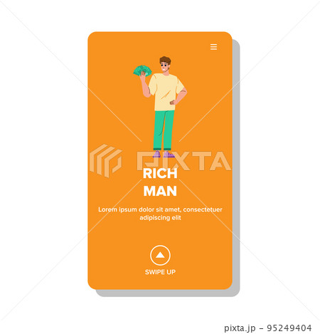 rich man vector 95249404
