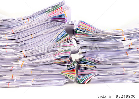 Stack of Documents isolated on white background 95249800