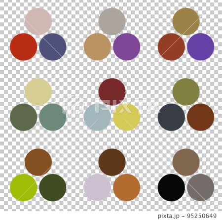 A color sample that combines three colors 95250649