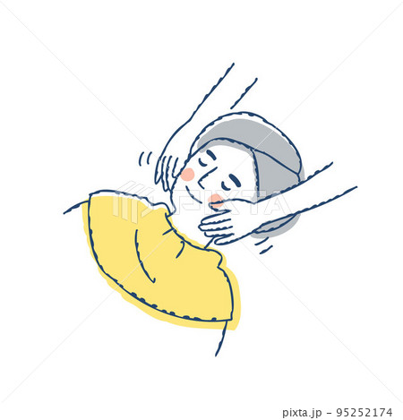 エステサロンでマッサージを受ける男性 エステサロンでマッサージを受ける男性 95252174