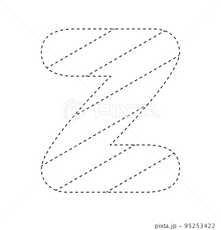 Letter Z tracing worksheet for kids 95253422