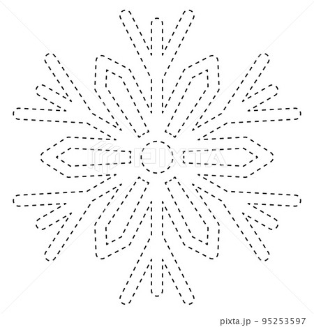 Snowflake tracing worksheet for kids Snowflake tracing worksheet for kids 95253597