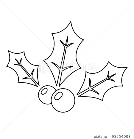 holly coloring page