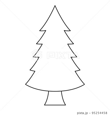 Coloring page with Christmas Tree for kids 95254458