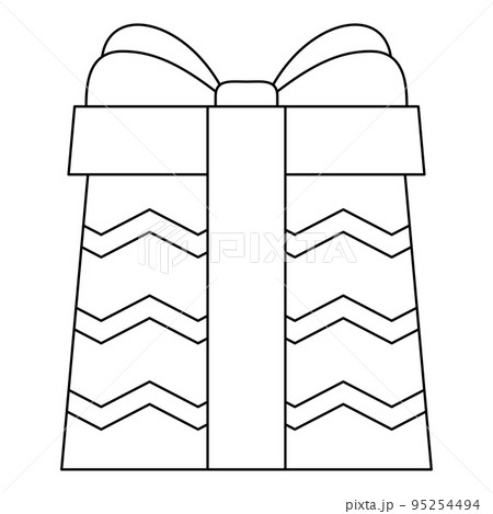 Coloring page with Gift box for kids 95254494