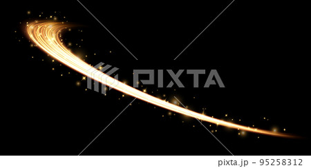Luminous white lines of speed. Light glowing effect. Abstract motion lines. Light trail wave, fire path trace line, car lights, optic fiber and incandescence curve twirl png. 95258312