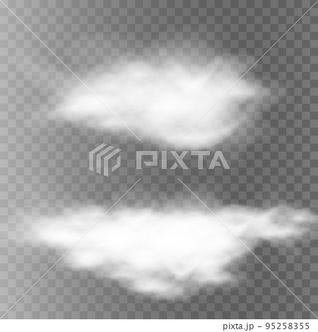 Fog or smoke isolated transparent special effect. White vector background of cloudiness, fog or smog. Vector illustration. Fog or smoke isolated transparent special effect. White vector background of cloudiness, fog or smog. Vector illustration. 95258355