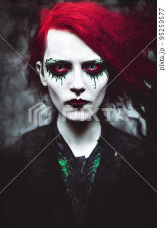 Mystical beautiful fictional man. Gothic mystery man. 3D render 95259577