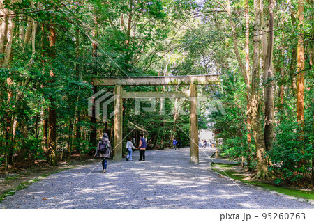 緑の参道と北御門の鳥居 緑の参道と北御門の鳥居 95260763