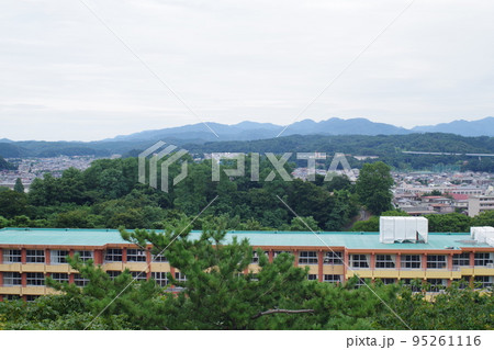 展望台から眺めた秋田市内の景色 95261116
