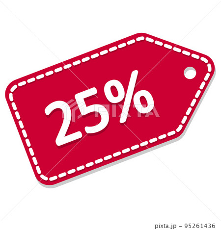 25 percent discount. Black Friday sale illustration. Vector tag 95261436