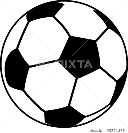 シンプルなサッカーボールのイラスト 95261826