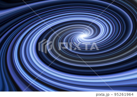 宇宙空間のワープをイメージした背景素材（ワームホール ・ブラックホールのイメージ） 95261964