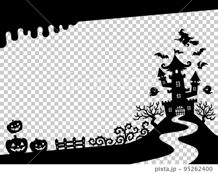 ハロウィンのシルエットフレーム 95262400